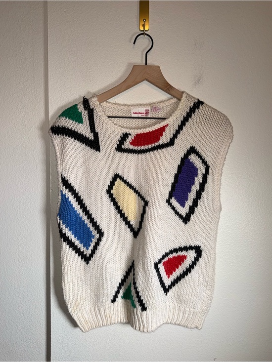 Collections plus Sweaters - VINTAGE COLLECTION PLUS chunky knit sleeveless grandma core gold sweater 22